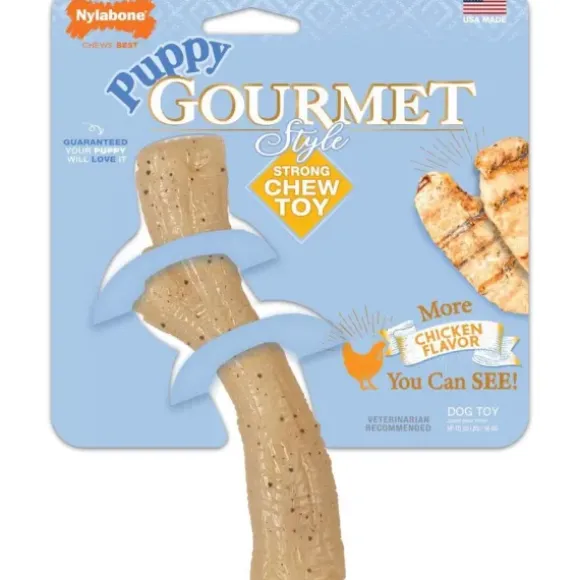 Nylabone Nylabone Gourmet Style Strong Wishbone Dog Chew Toy Bacon