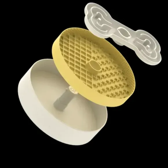 Puzzle Feeder Lick Bowl Geel