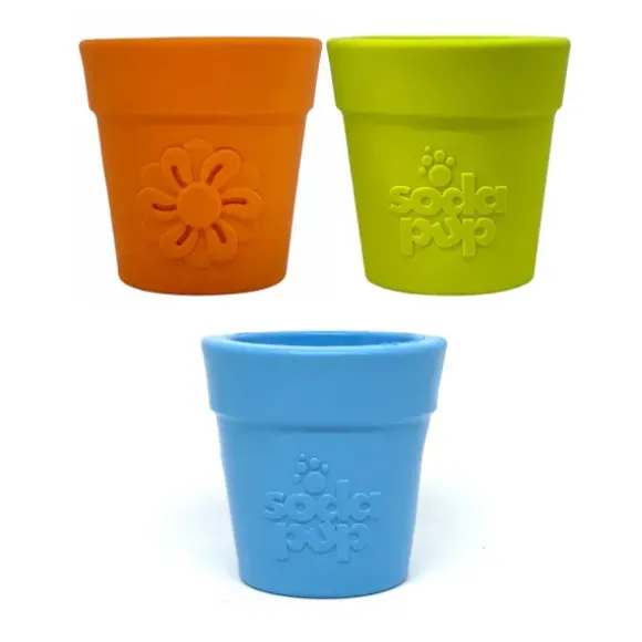 Sodapup Sodapup Flower Pot Large Rubber Enrichment Toy